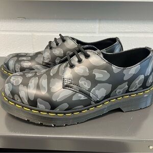 Dr. Martens distorted leopard print oxfords NEW womens 8